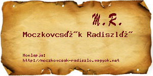 Moczkovcsák Radiszló névjegykártya
